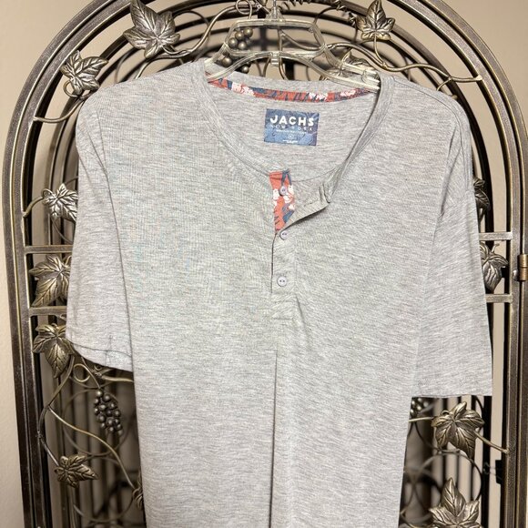 JACHS New York XL Signature Soft Touch Gray Henley Shirt - Worn Once - Picture 2 of 5